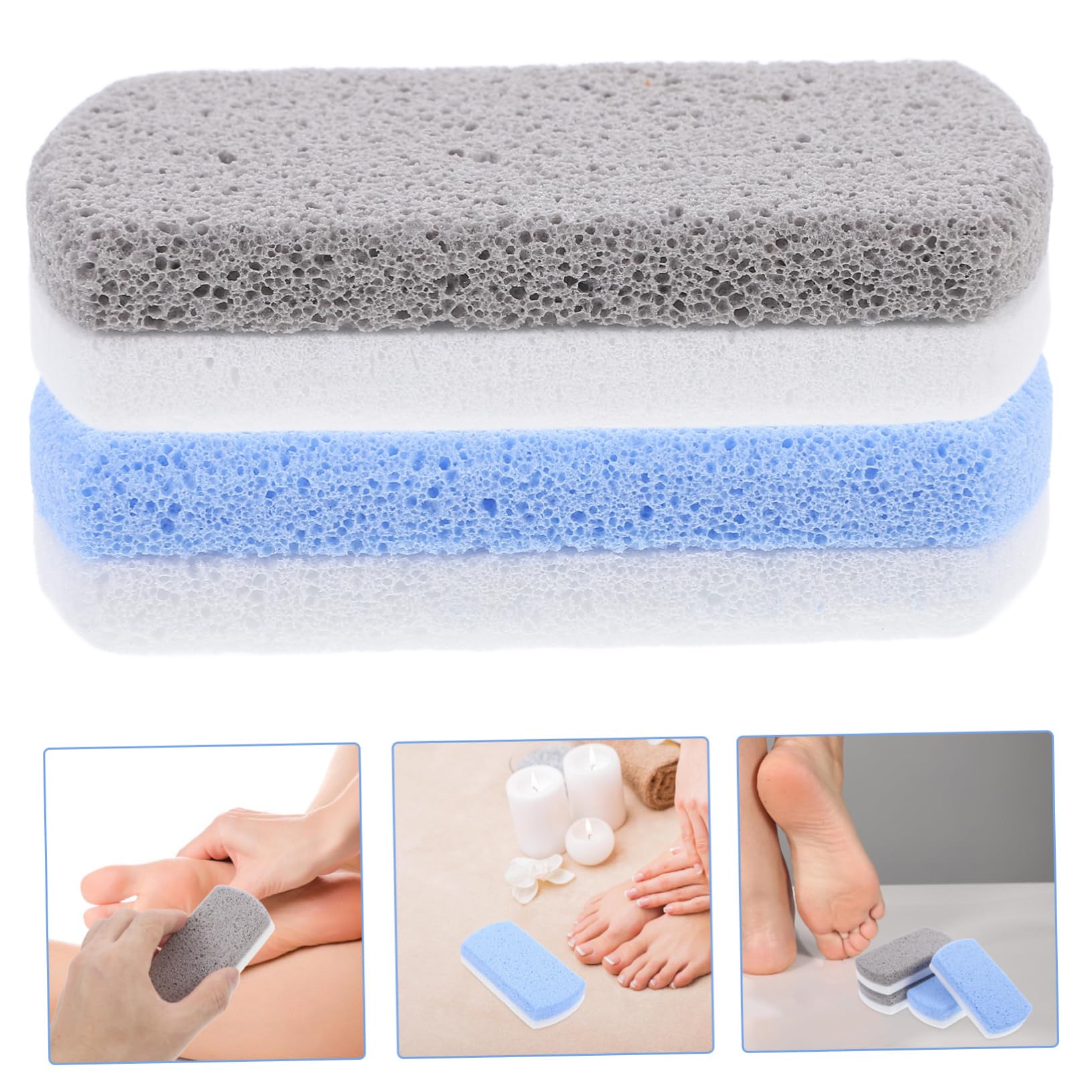 BESTYASH 3 Set Tavola Per Lo Sfregamento Dei Piedi Doppio Asse Scrubber Pedicure Difficile Remover Della Pelle Secca Per Scratcher Lima Per Raschiare I Piedi Pu 4 Pezzi * 3