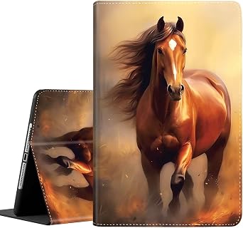 Case for iPad 10.2 Case 2021 iPad 9th Gen / 2020 iPad 8th Gen / 2019 iPad 7th Gen, Durable Shockproof Protective Cover for 10.2",Brown Colored Horse