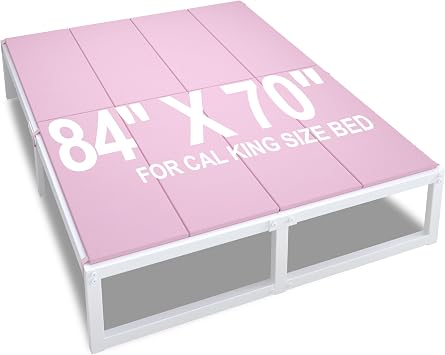 Lutown-Teen Bunkie Board California King High-Density Polymer, Pink