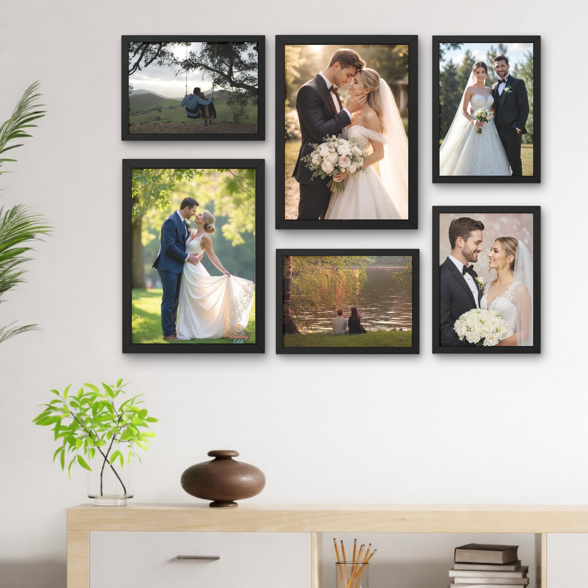 Photo Frame Set (4 pcs 4x6 + 2 pcs 6x8 Inch) | Wooden Wall Frame Combo | Gallery Wall Decor Set 05-image-31