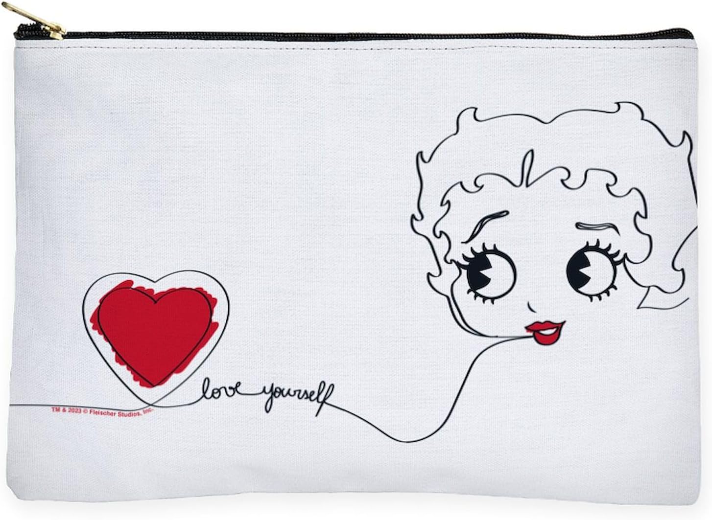 CafePress Betty Boop Love Yourself Zipper Makeup Pouch, 8.5"x6"