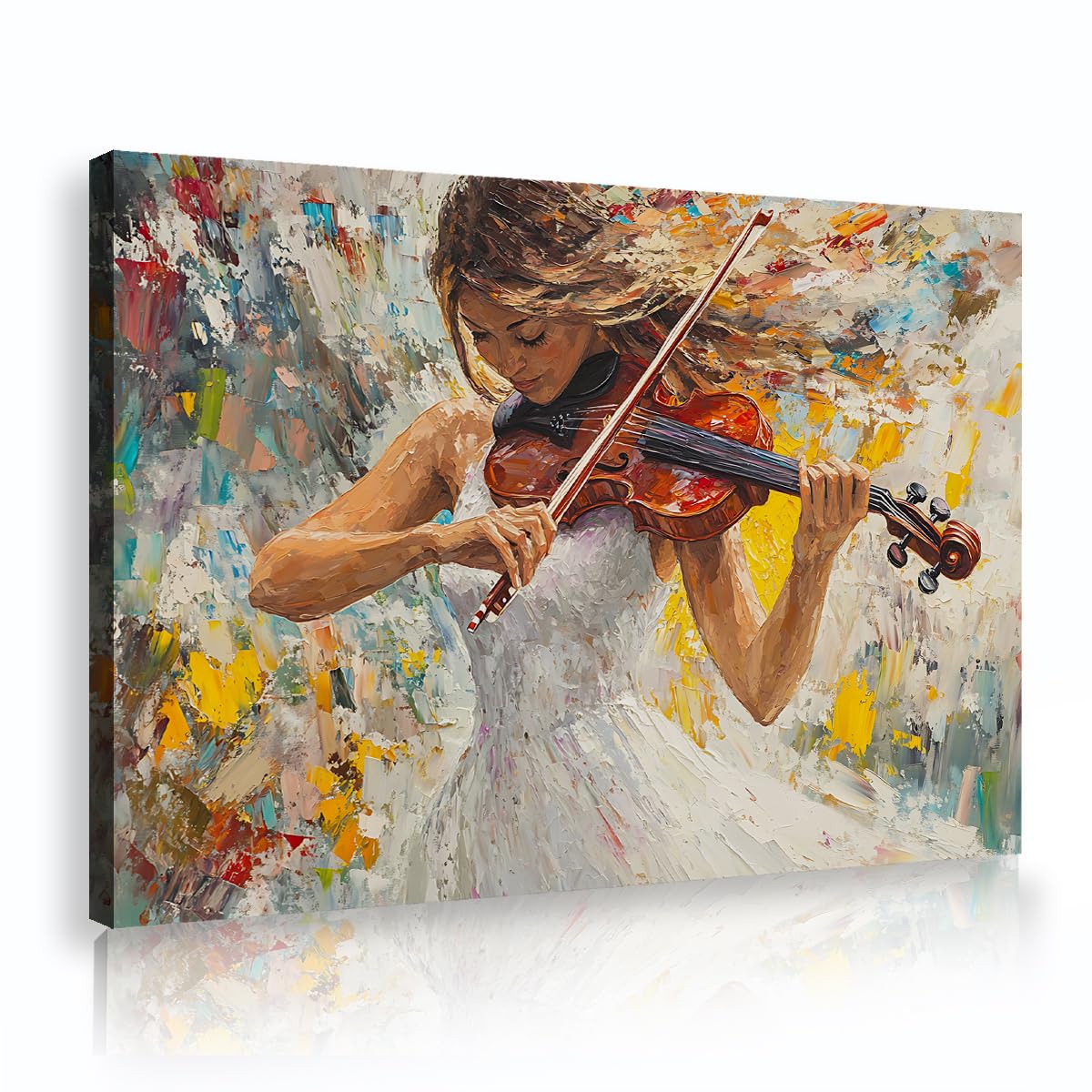 Portrait violoniste YUNART pour sublimer un mur de salon vide - 8