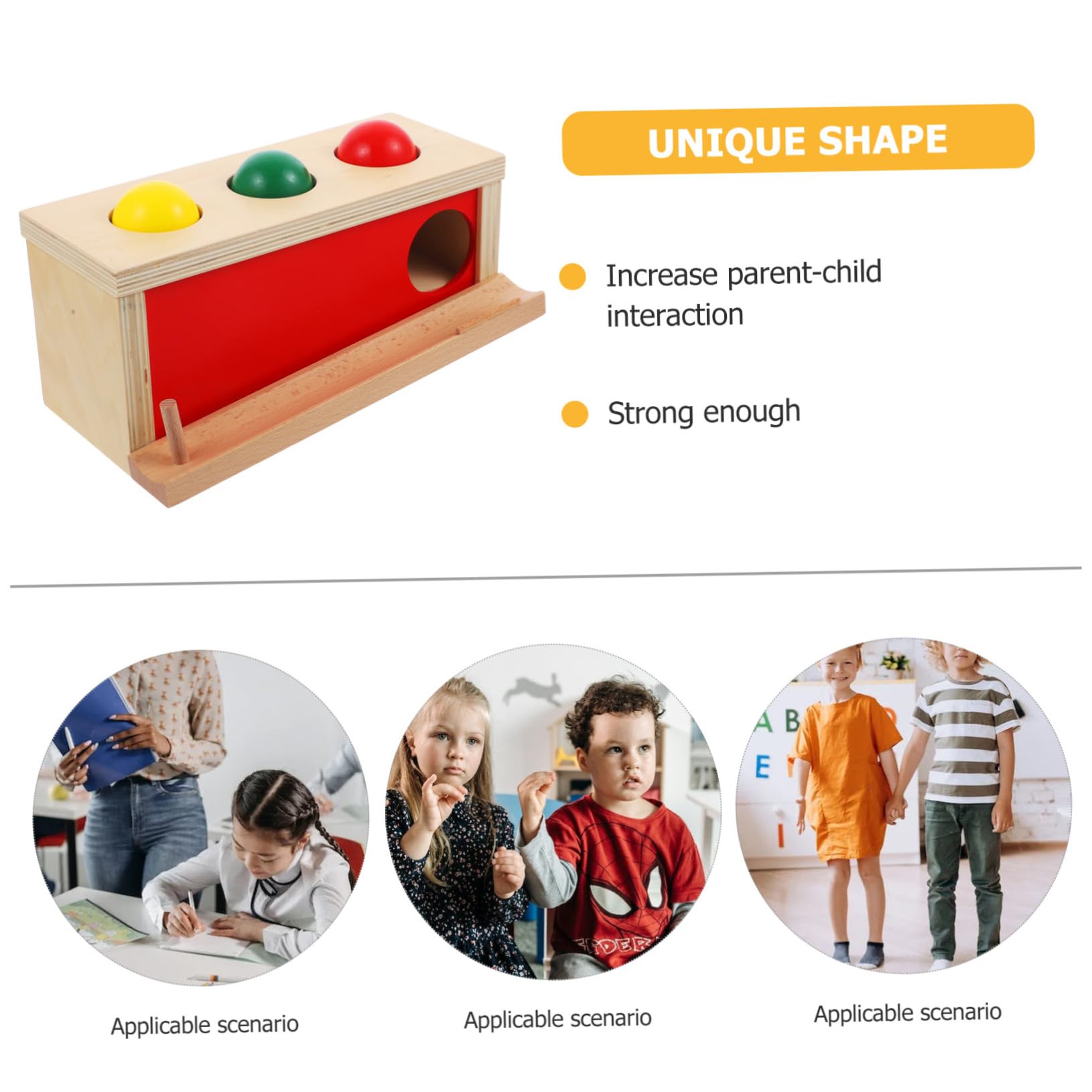 Juguete De Madera para Caída De Bola y Coordinación Visual para Bebés 6-18 Meses Niño y Niña, Juego Educativo Sensorial para Desarrollo Temprano En Casa, 1 Unidad