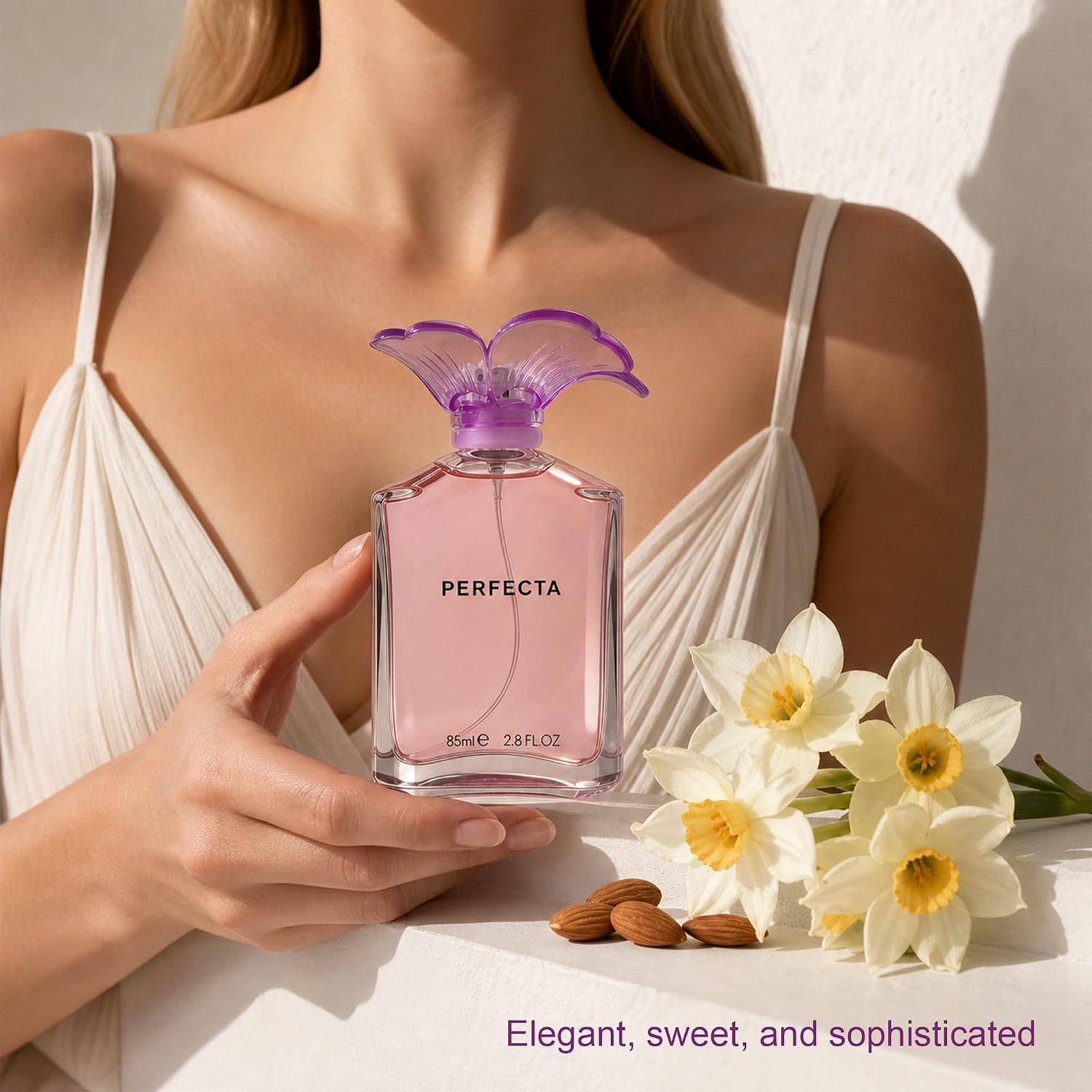 A CENTER Perfecta Women's Eau de Parfum 2.8 Fl Oz 85ml | Floral Wood Fragrance | Rhubarb Daffodil Almond Milk Cashmeran Cedarwood Cologne | Daily Use Perfume Spray Gift image 5