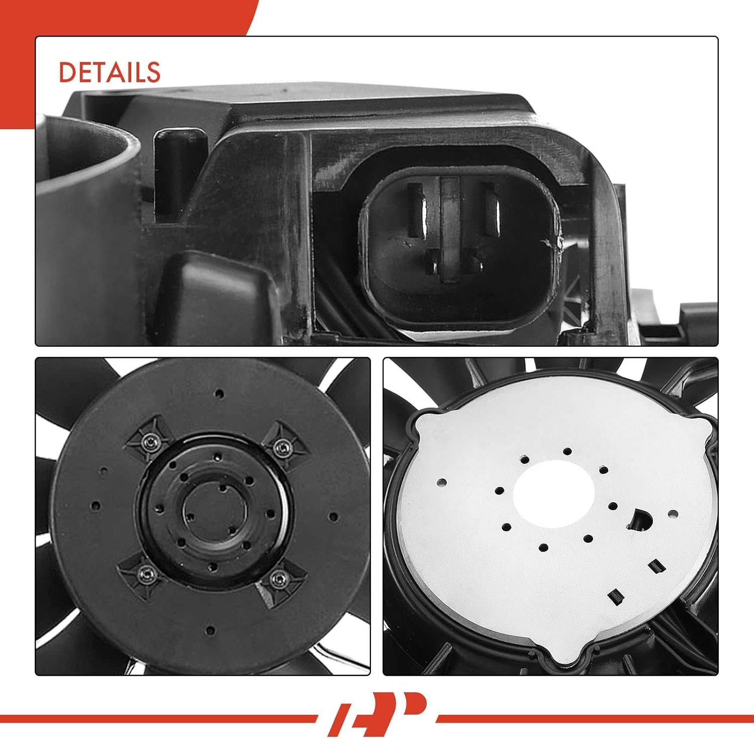 A-Premium Engine Radiator Cooling Fan Assembly Compatible with Mercedes-Benz Models - S350, S430, S500, S55 AMG, S600, S65 AMG, SL55 AMG, SL600, SL63 AMG, SL65 AMG, CL500, CL55 AMG, CL600, CL65 AMG