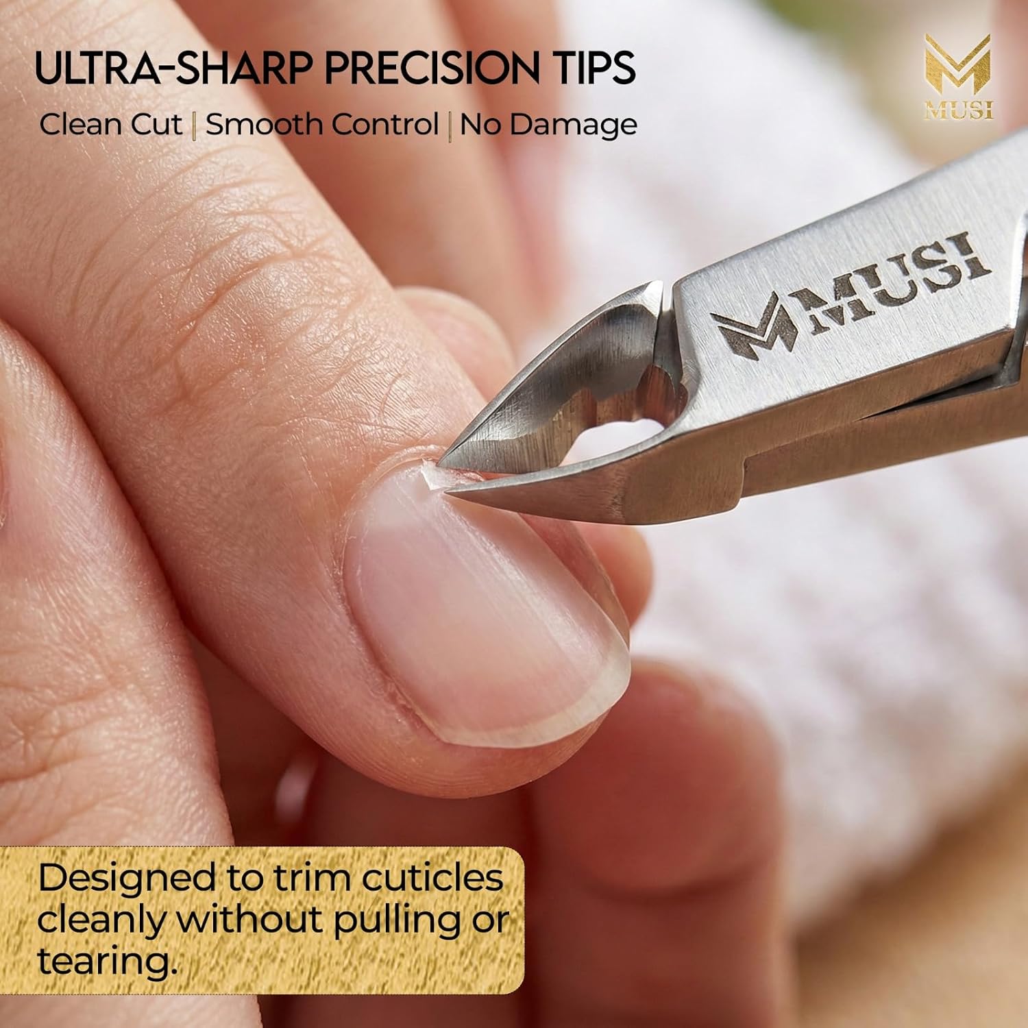 MUSI Cuticle Trimmer, Professional Cuticle Nipper Nail Tool Cuticle Remover