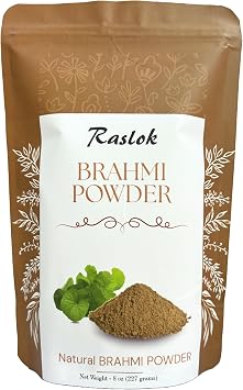 Raslok Pure Brahmi Powder | Bacopa Powder | Promotes Hair Growth 8 oz.