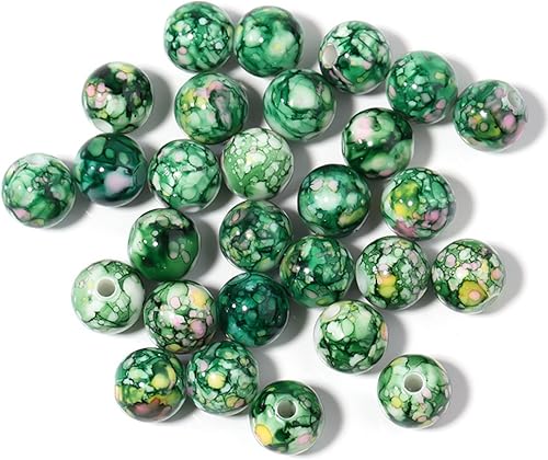 60 cuentas redondas de cristal acrílico de colores de 0.63 pulgadas para hacer joyas, pulseras, aretes, collares, cuentas para adultos,