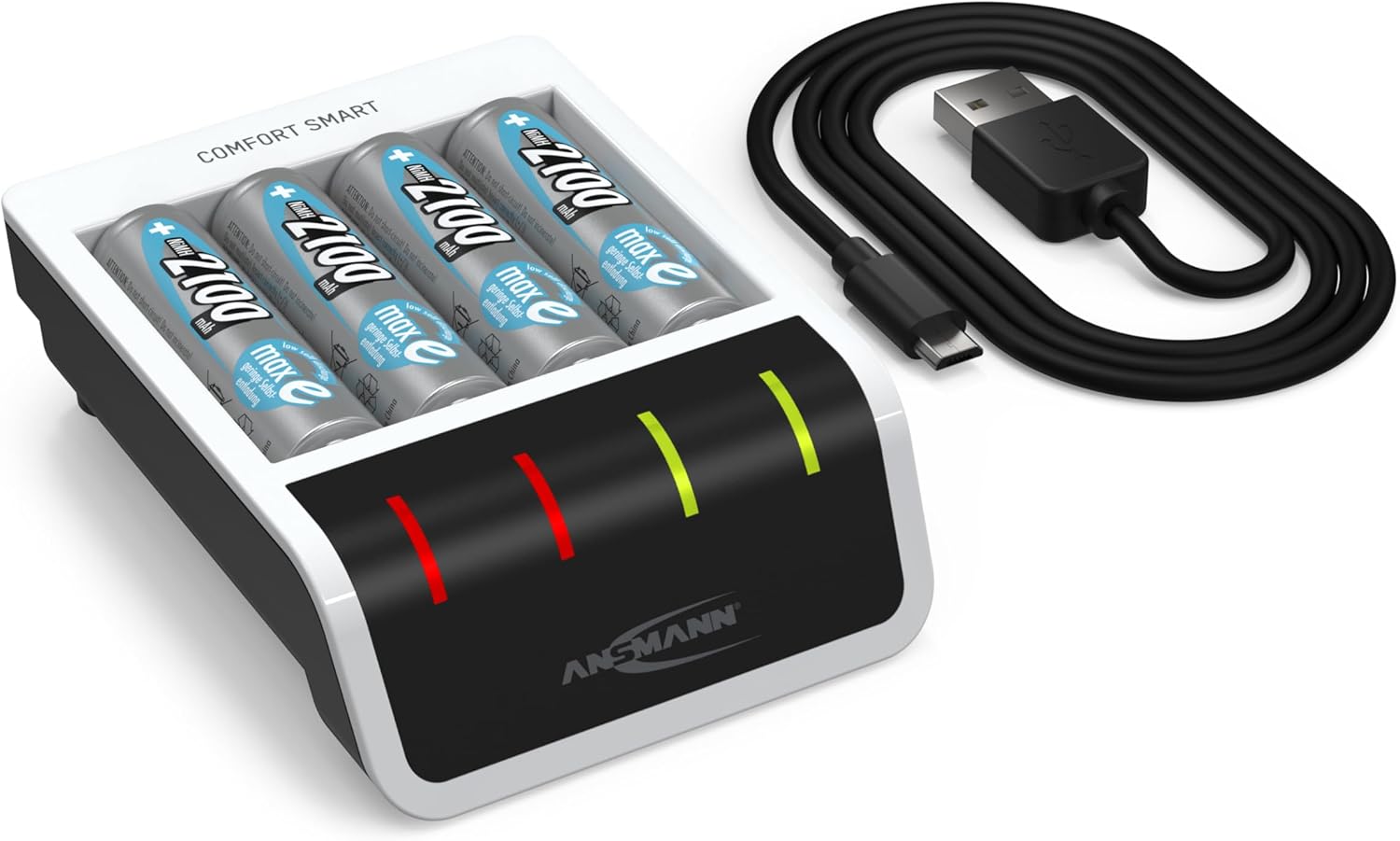 Ansmann Comfort Smart with 4 AA Fujitsu Rechargeable Batteries