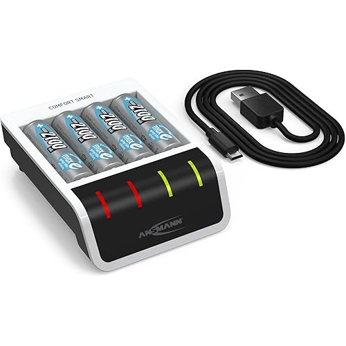 Ansmann Comfort Smart with 4 AA Fujitsu Rechargeable Batteries