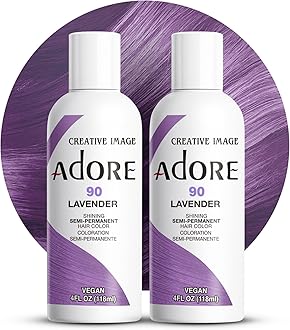 Semi Permanent Hair Color - Vegan and Cruelty-Free Purple Hair Dye - 4 Fl Oz - 090 Lavender (Pack of 2)
