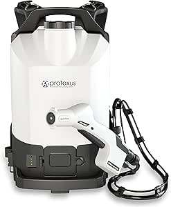 EvaClean Protexus PX300 Backpack Electrostatic Sprayer Cordless Coverage, 4hr Rechargeable 16.8V Battery, 2.25 Gallon Tank, 60-Micron Nozzle