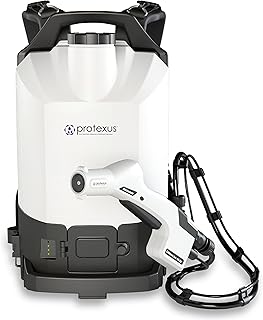EvaClean Protexus PX300 Backpack Electrostatic Sprayer Cordless Coverage, 4hr Rechargeable 16.8V Battery - 4 Ft Hose, 2.25 Gallon Tank, 60-Micron Nozzle