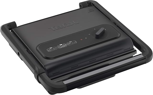 Tefal Inicio Adjust GC242840 Versatile, Health Grill, Black, 2000 W, 6-8 Portions