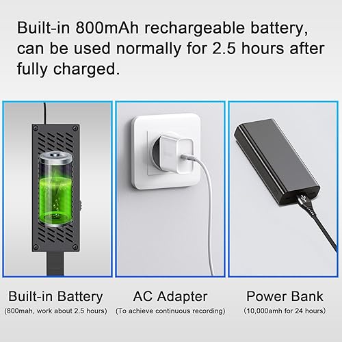 Miniatura 4 de Mini cámara de niñera, mini cámara 4K Ultra HD con cámara WiFi inalámbrica, seguridad portátil para el hogar interior y exterior