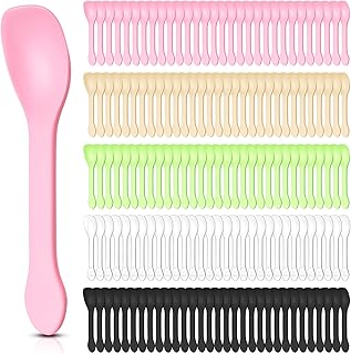 LemonRoad 1000 Pcs Colorful Mini Plastic Tasting Spoons Set Disposable 4" Ice Cream, Dessert, Yogurt, Cake, Pudding Spoons for Party, Wedding, Christmas