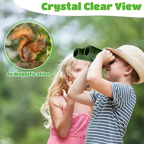 Miniatura 6 de Paquete de 6 prismáticos para niños, a prueba de golpes, juego de binoculares de juguete para niños de 6 años, para caza, telescopio pequeño,