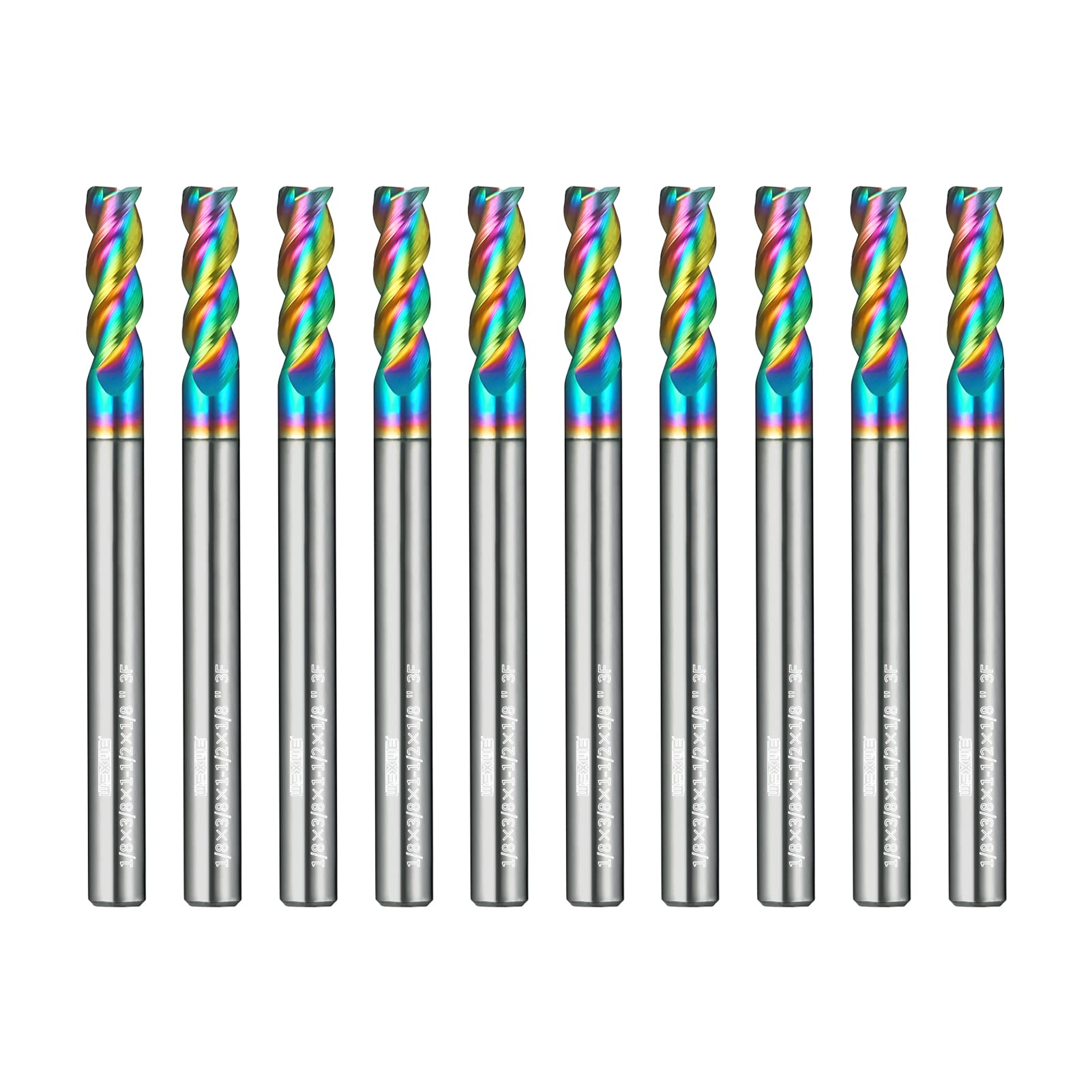 Carbide End Mill Set - Diamond Coating for Metal -18 Carbide End Mill Set - Diamond Coating for Metal -18