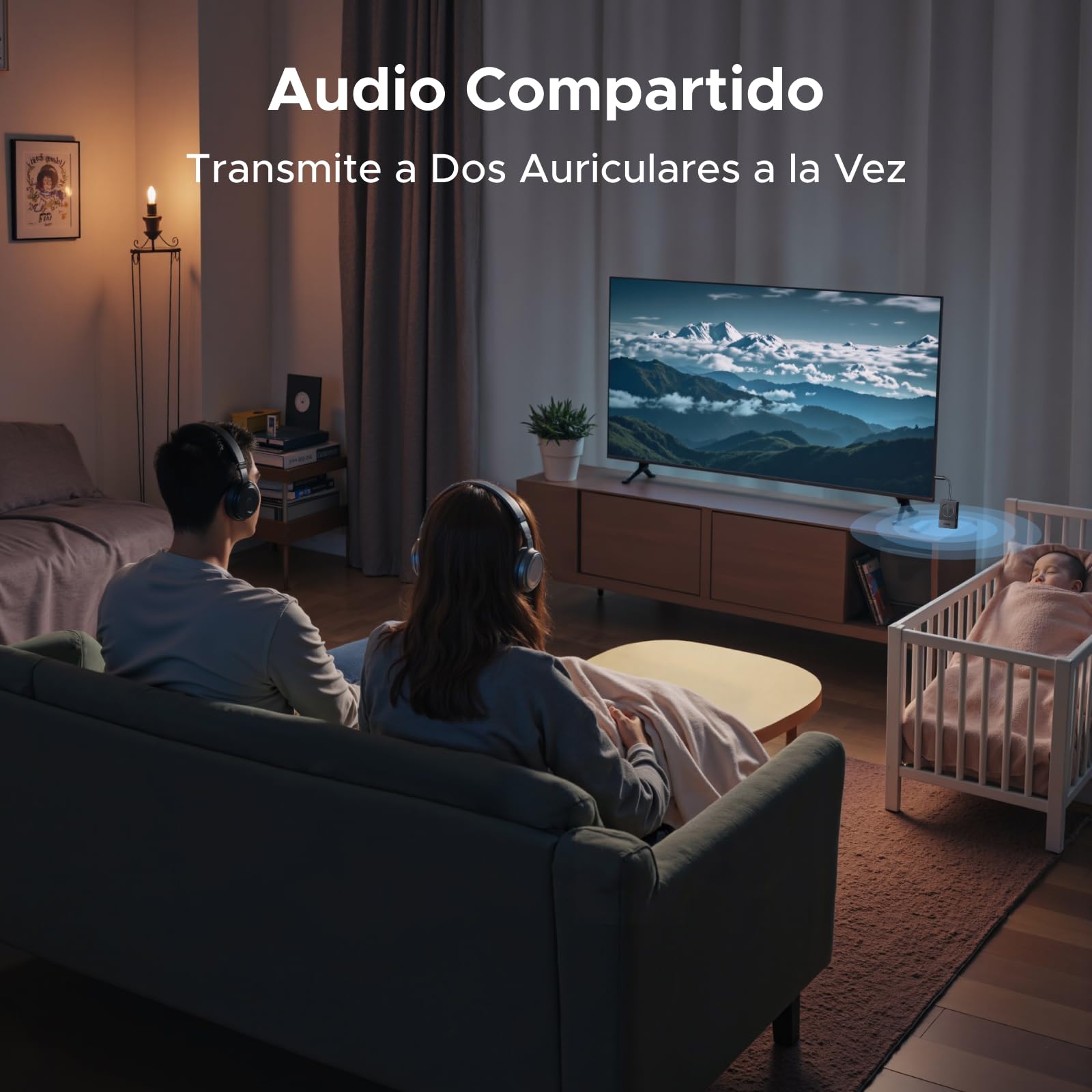 UGREEN Transmisor Bluetooth 5.4 para TV Avión Aux 3.5 mm Adaptador Transmisor Bluetooth Audio para Auriculares Altavoces