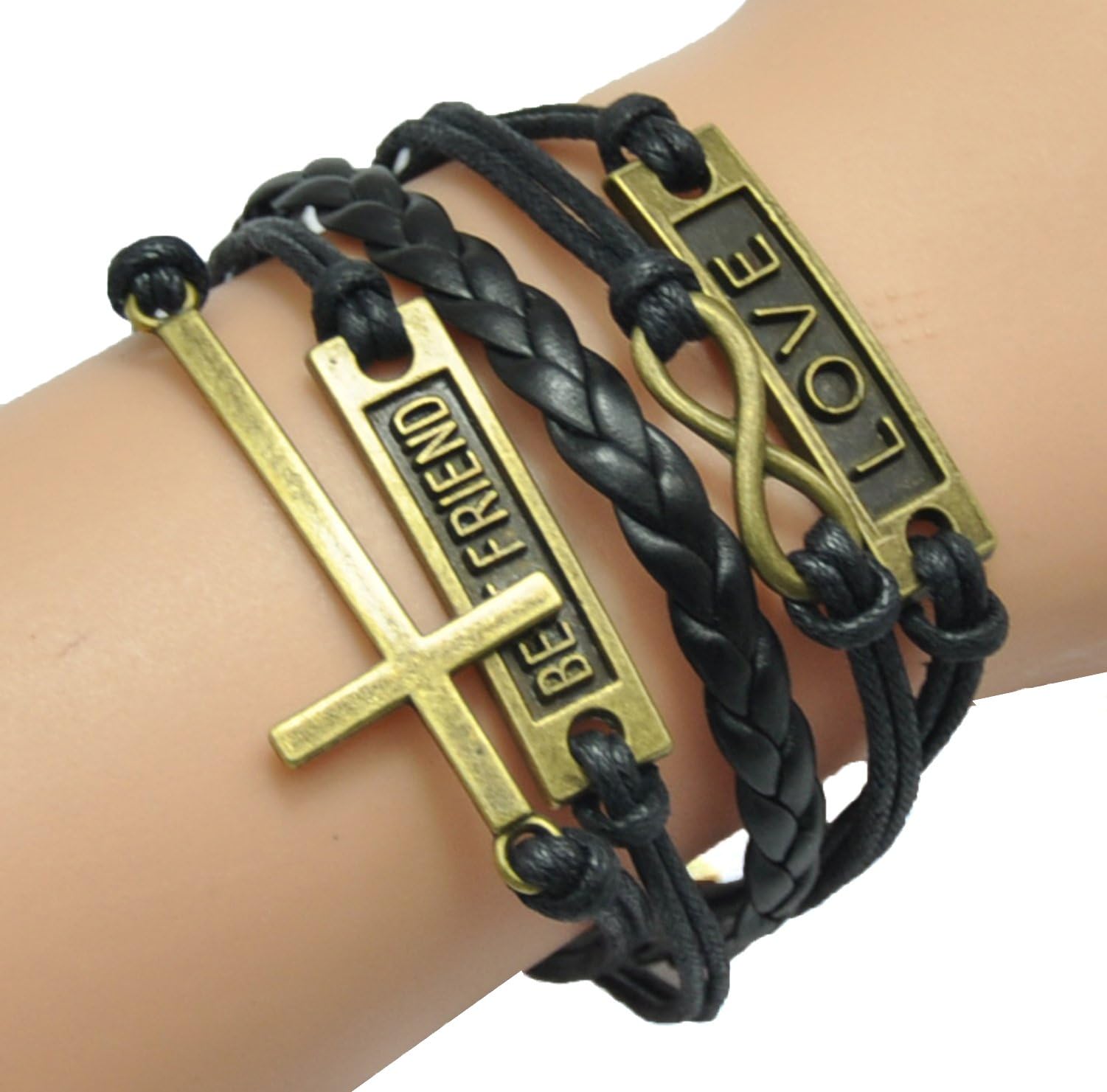 Humasol Antique Multilayer PU Leather Bracelet
