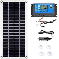 Painel Solar 50W 12V Kit Policristalino Mono Fotovoltaico Kit De Painel Solar Completo 12V USB Com Controlador 60A Células Solares Para Carro Iate RV Barco Moblie Phone Bateria Carregador,Bonny369