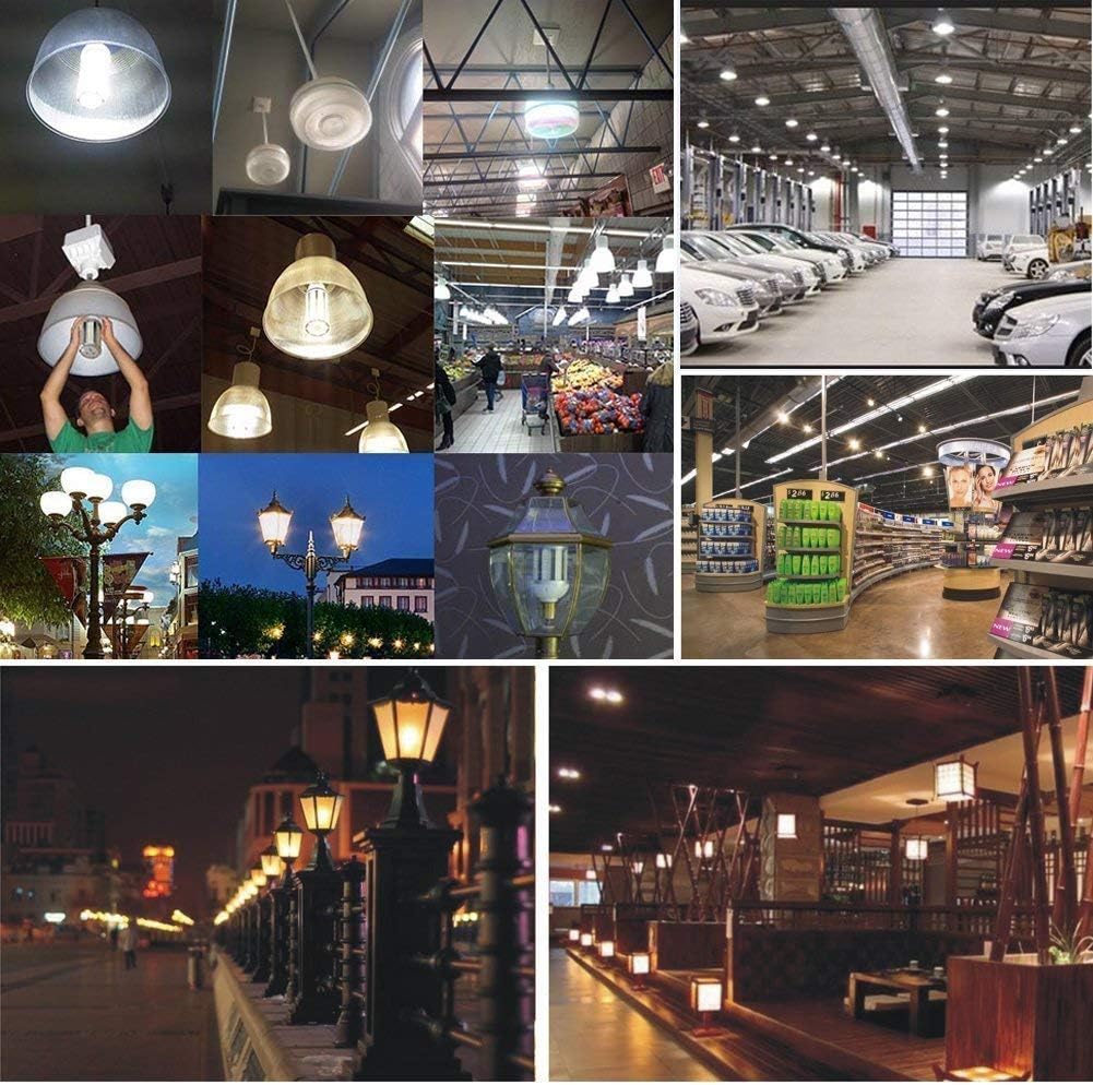 40W LED Corn Light Bulb Daylight 6500k Super Bright 400 Watt equiv. 2 Packs. Large Light Bulbs E26/E27 Cool White Barn, Workshop,Warehouse,Garage,Factory,Porch,Backyard BestCircle