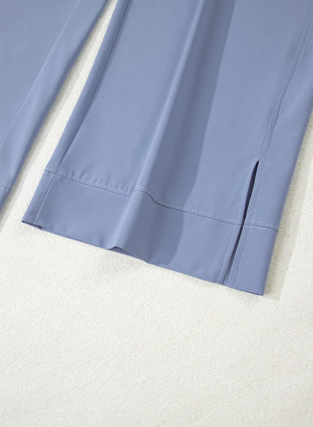 Dokotoo Womens Summer Lightweight High Waist Wide Leg Stretch Baggy Pants Casual Quick Dry Split Cropped Pants with Pockets - Image 6