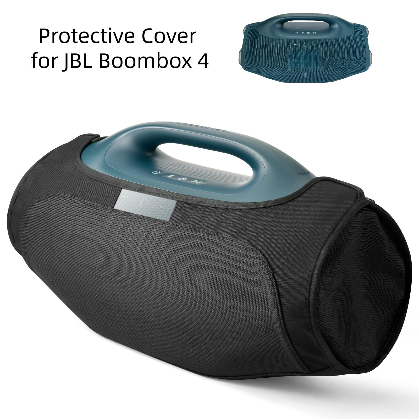 Osłona przeciwpyłowa głośnika do JBL Boombox 4 Etui ochronne na głośnik Etui ochronne odporne na zarysowania akcesoria z zapięciem na rzep i otworami na uchwyt