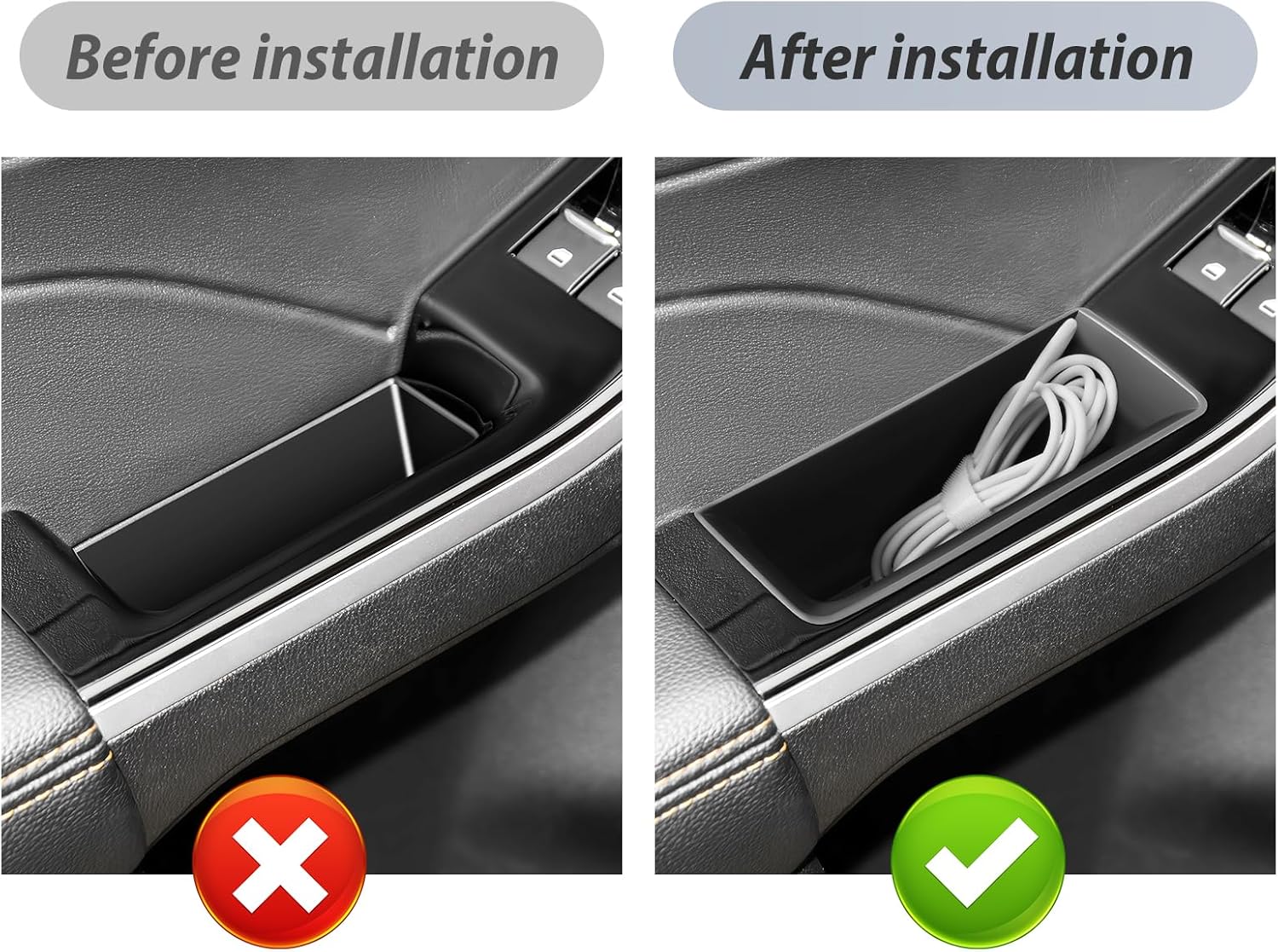 SKTU 4PCS for 2020-2025 2026 Ford Escape Door Grab Handle Pocket 2020-2026 Escape Car Side Door Grab Handle Pocket Ford Escape 2023 2024 2025 2026 Accessories Storage Organizer ABS Insert Glove Pallet
