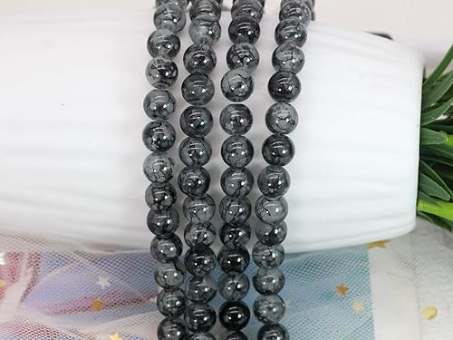 Miniatura 90 de Pamir Tong 1500 cuentas redondas de vidrio de 0.236 pulgadas a granel, cuentas de jade imitativo, cuentas sueltas para hacer joyas, aretes, collares