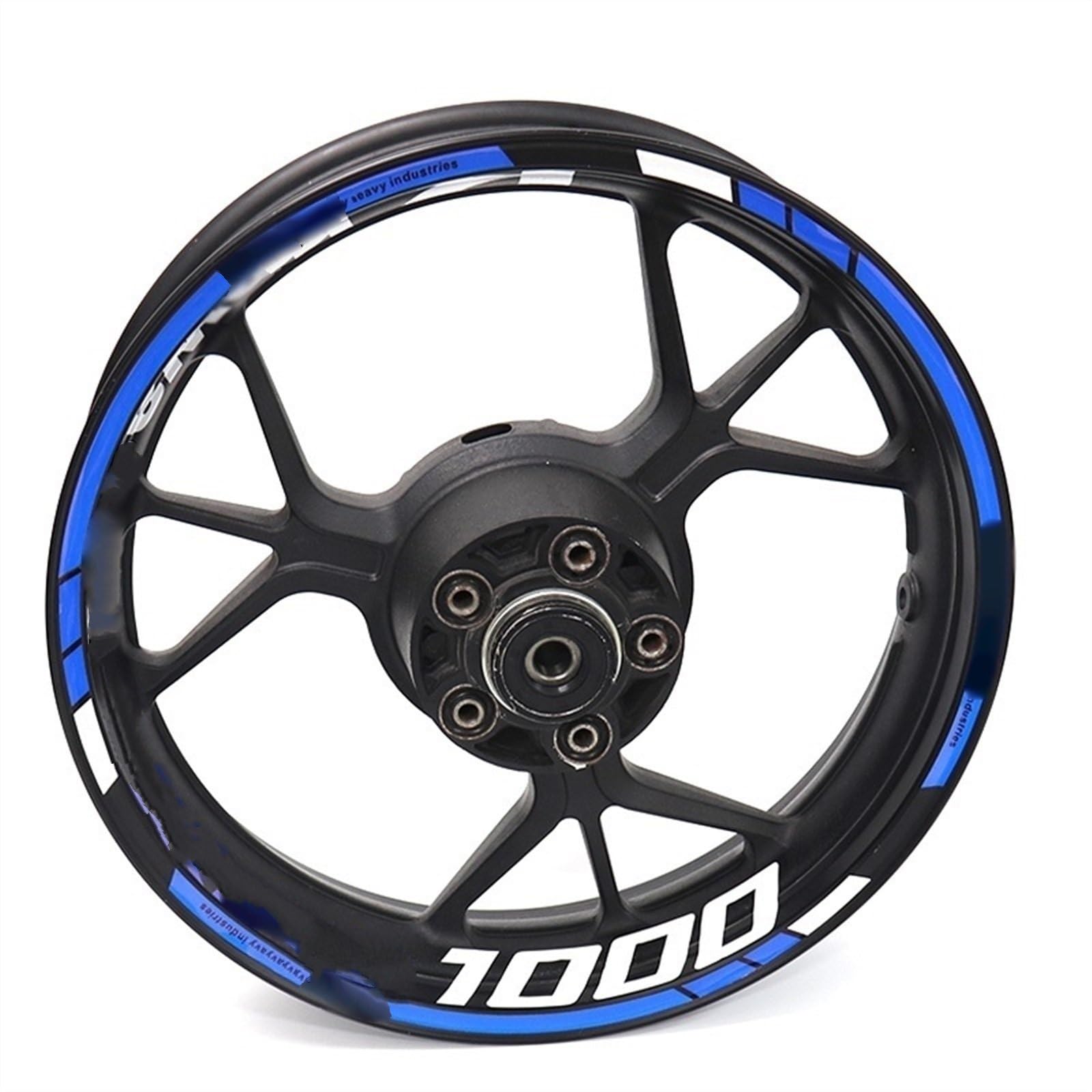 Motorcycle Wheel Stickers Reflective Rim Motorbike Waterproof Decals for Kawasaki for VERSYS 1000 Decorative(Color21)