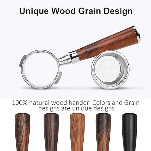 Miniatura 4 de Portafiltro sin fondo de 2.283 in, portafiltro profesional de acero inoxidable 2 orejas para 58 máquinas Gaggia, no apto para cabezas de grupo E61,