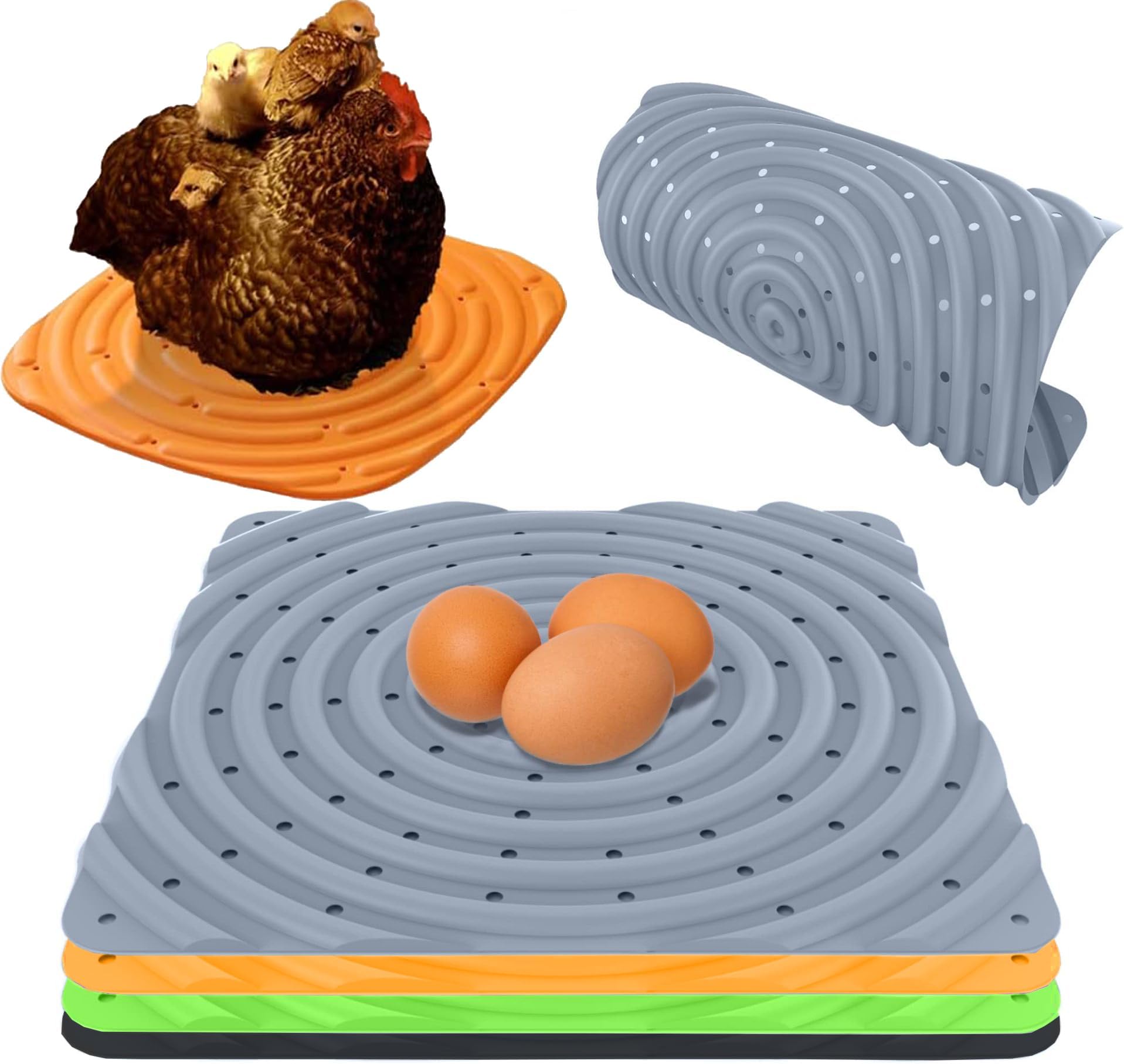 XUBX 4 Pieces Chicken Nesting Box Liners, 33 cm Chicken Nesting Box, Reusable Nesting Mats, Chicken Coop Accessories for Protecting Chicken Coop and Eggs