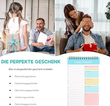 To Do List Pad, 5 Pack A5 Daily Planner Notepad | 150 Pages To Do List Notepad for Study Work Office