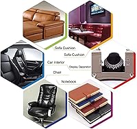 Vista 29 de Waterproof Synthetic Leather Upholstery Fabrics, Soft Anti-UV Material,Hypoallergenic Easy to Clean Non-Peeling (3Yard, Black)