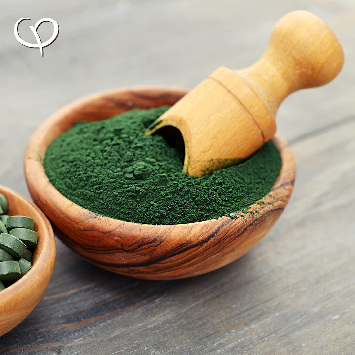 GOLDEN PEANUT Spirulina 1 kg Pulver BIO - Zellwände aufgebrochen, 100% Rohkostqualität, nach EU-ÖKO-Standard, vegan