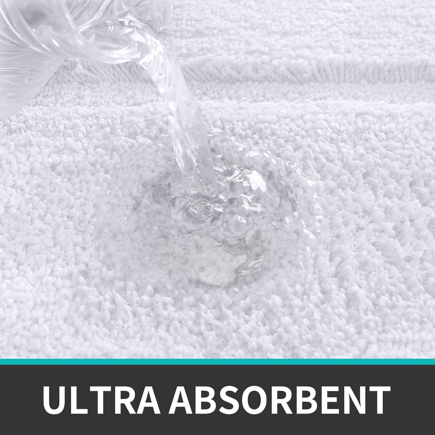 DEXI Bathroom Rug Mat, Extra Soft Absorbent Premium Bath Rug, Non-Slip Comfortable Bath Mat, Carpet for Tub, Shower, Bath Room, Machine Wash Dry, 16"x24", White : Home & Kitchen