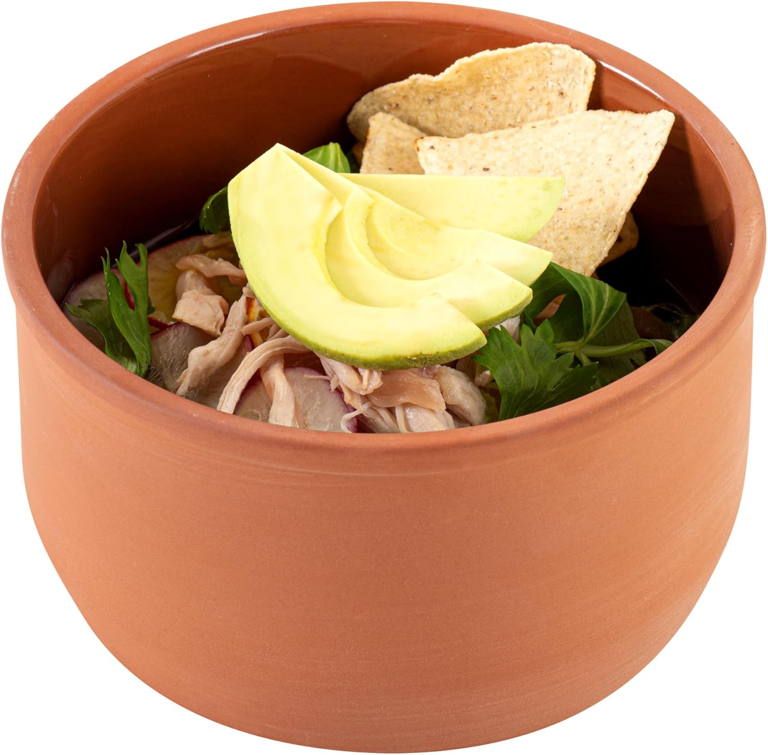 Restaurantware-Terra Tek 34 Ounce Terracotta Cazuelas, 2 Brown Glazed Clay Pots For Cooking - Oven-Ready, Microwavable, Terracotta Serving Pots, Dishwashable, For Cooking And Serving