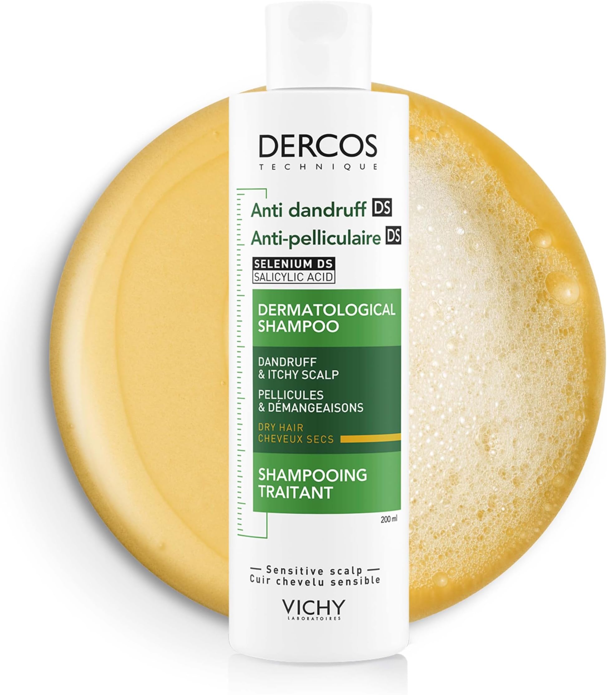 Vichy Dercos Anti-Dandruff Treatment Shampoo for Dry Hair, 200ml