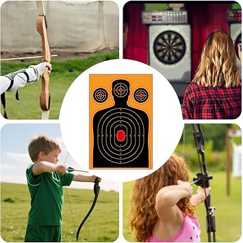 Range Targets, 18x12 Inch Reactive Target,Throwing Practice Paper | for Outdoor Practice Competition Daily Training Team Activity Recreation Kids Adults