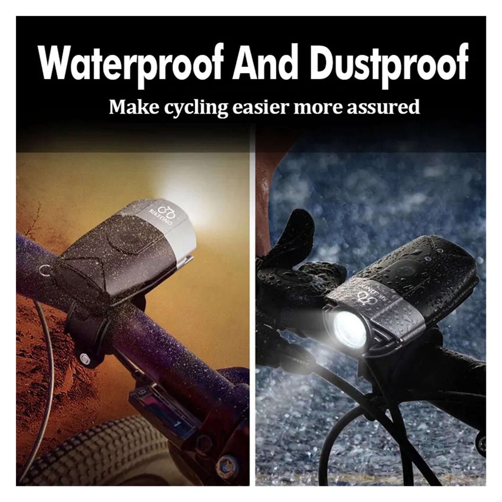 Luce anteriore for bici a LED T6 da 1 pz 1000LM | Spostamenti notturni, mountain bike, illuminazione di emergenza esterna