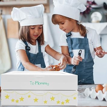 Moretoes 24pcs Bakery Boxes, 12x8x2.5 Inches,Treat Boxes with Window for Chocolate Covered Strawberries, Pastries, Cookies, Desserts, Donuts and Muffins