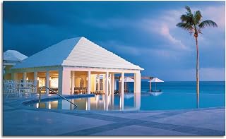 Bermuda Pictures Canvas Wall Art Landscape Poster Prints Wall Decor、For Living Room Bedroom Office Unframed 27"x16"