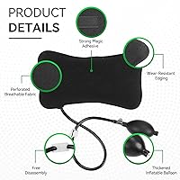 Vista 3 de Agatige Almohada inflable de apoyo lumbar, transpirable, firme, lavable, portátil, soporte lumbar para hombres y mujeres