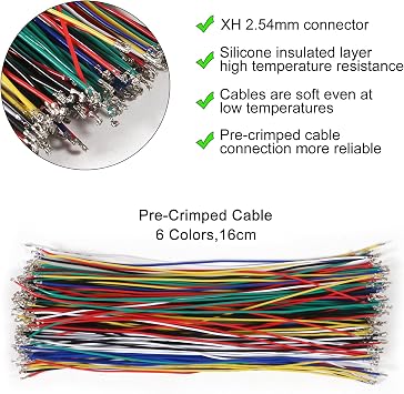 1.25mm Connectors Plug Kit with 15cm Pre-Crimped Cable Wire 2/3/4/5/6/7/8/9/10/12 PIN House Compatible with JST GH Molex PicoBlade Connector 1.25mm Pitch