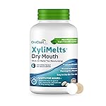 Oracoat XyliMelts for Dry Mouth Night Time or Day - Moisturizing Dry Mouth Adhering Discs, Sugar Free with Xylitol, 100 Count, Mild Mint Flavor, 8-Hour Relief