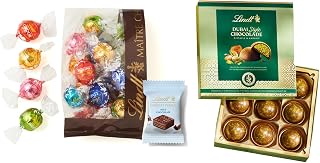 Lindt 瑞士莲 巧克力 LINDOR 11种混装(经典口味 17个+1个巧克力味)& 迪拜风格巧克力 果仁 附小册子