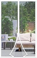Vista 5 de Malla magnética para puerta de 32 x 82 pulgadas, se adapta a puertas de 30 x 80 pulgadas, funciona para patio, puerta corredera, mantiene fuera