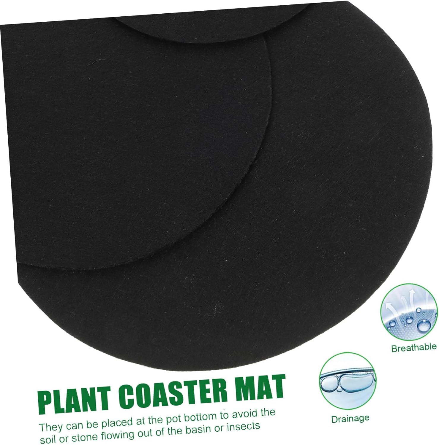 ibasenice 200pcs Outdoor Plant Pots Coasters Flower Pot Bottom Pads Planter Pad Drainage