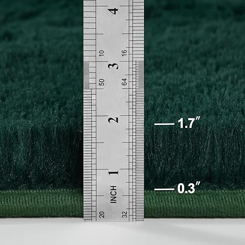 Miniatura 18 de Alfombra de pelo largo, mullida, afelpada, grande, 4 x 6 pies, teñido anudado, suave, esponjosa, sala de estar, dormitorio, interiores, habitación